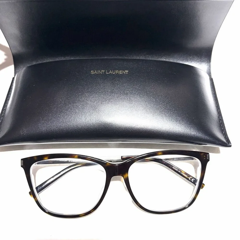 Saint Laurent Eyeglasses Frames Only SL92 003 Tortoise Cat Eye FullRim 56-15-140